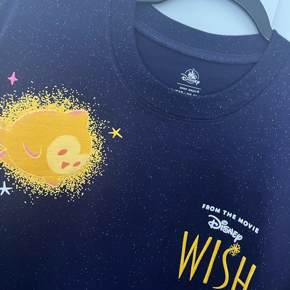 New Disney Wish Deep Purple Spirit Jersey Crewneck with Starburst design - Picture 3 of 5